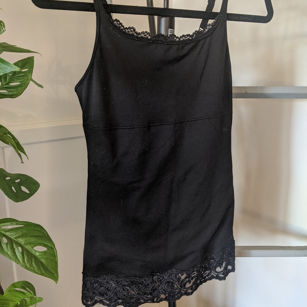 Shapewear spanx slimming black lace tank